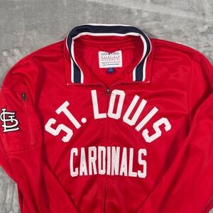 MLB Genuine Merchandise St Louis Cardinals Full Zip Jacket Adult Size Large Red